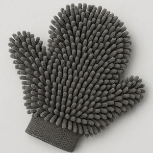 14 Microfiber Pet Drying and Grooming Glove Ultra Absorbent Mitt for Wiping Muddy Paws and Drying Wet Fur Fast After Rain or Bathing Grey