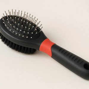 2 Double Sided Pet Grooming Brush with Pin and Bristle for Long and Short Haired Dogs Cats Removing Shedding Hair and Polishing Coat