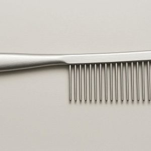 5 Stainless Steel Pet Grooming Comb with Rounded Teeth for Dogs and Cats Professional Finishing Tool for Long Thick Hair Removal and Styling Silver