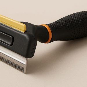 6 Deshedding Tool for Large Dogs with Short Hair Professional Pet Grooming Brush for Reducing Shedding by 95 Percent Stainless Steel Blade and Guard